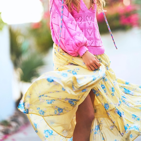 LoveShackFancy Floral Tiered Skirt - Picture 8 of 11